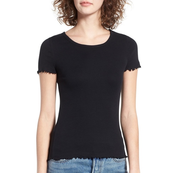 SOLD! BP Basic Ribbed Lettuce Edge Baby Tee - Picture 7 of 8